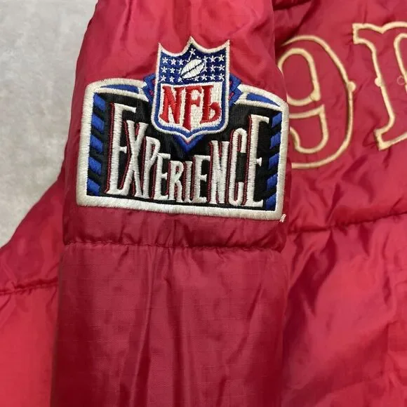 Vintage San Francisco 49ers Reversible Jacket Mens S Big Logo NFL Pro Player 90s - Picture 8 of 16